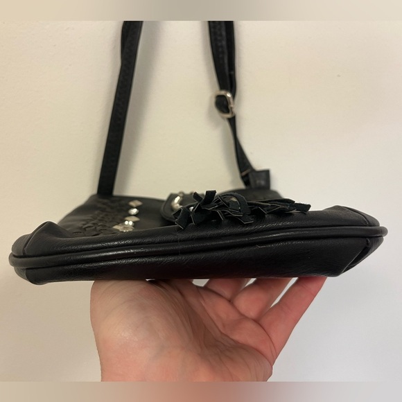 Black Studded Shoulder Bag - Picture 5 of 12